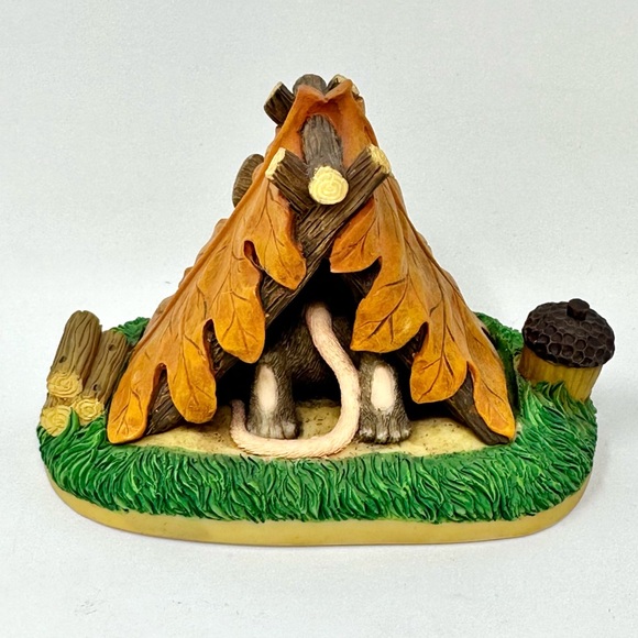 Vintage Fitz and Floyd Charming Tails Camping Out Figurine Whimsical Mouse Tent - Picture 4 of 13